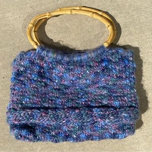 Handmade purse with bamboo handles